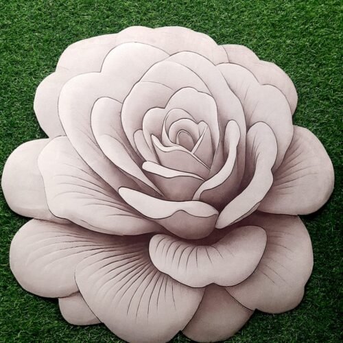 Textured Rose Flower Decorative Sculpture