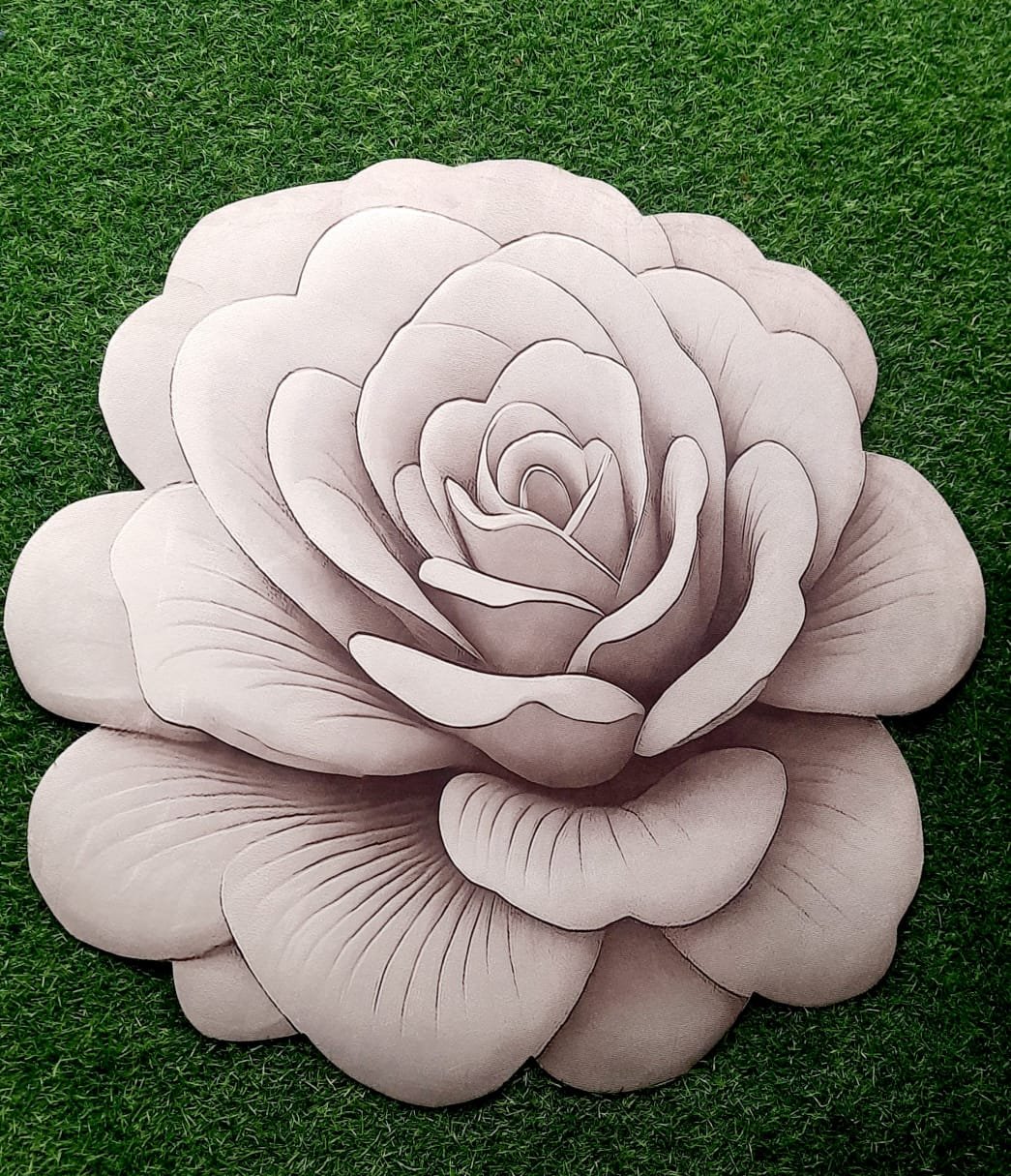Textured Rose Flower Decorative Sculpture