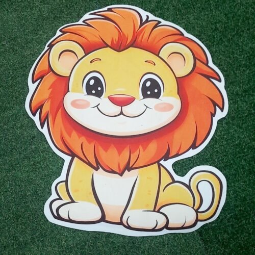 Cartoon Lion Print Decorative Cutout