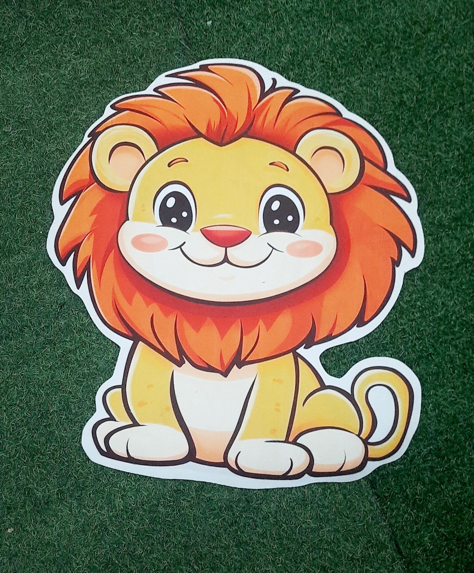 Cartoon Lion Print Decorative Cutout