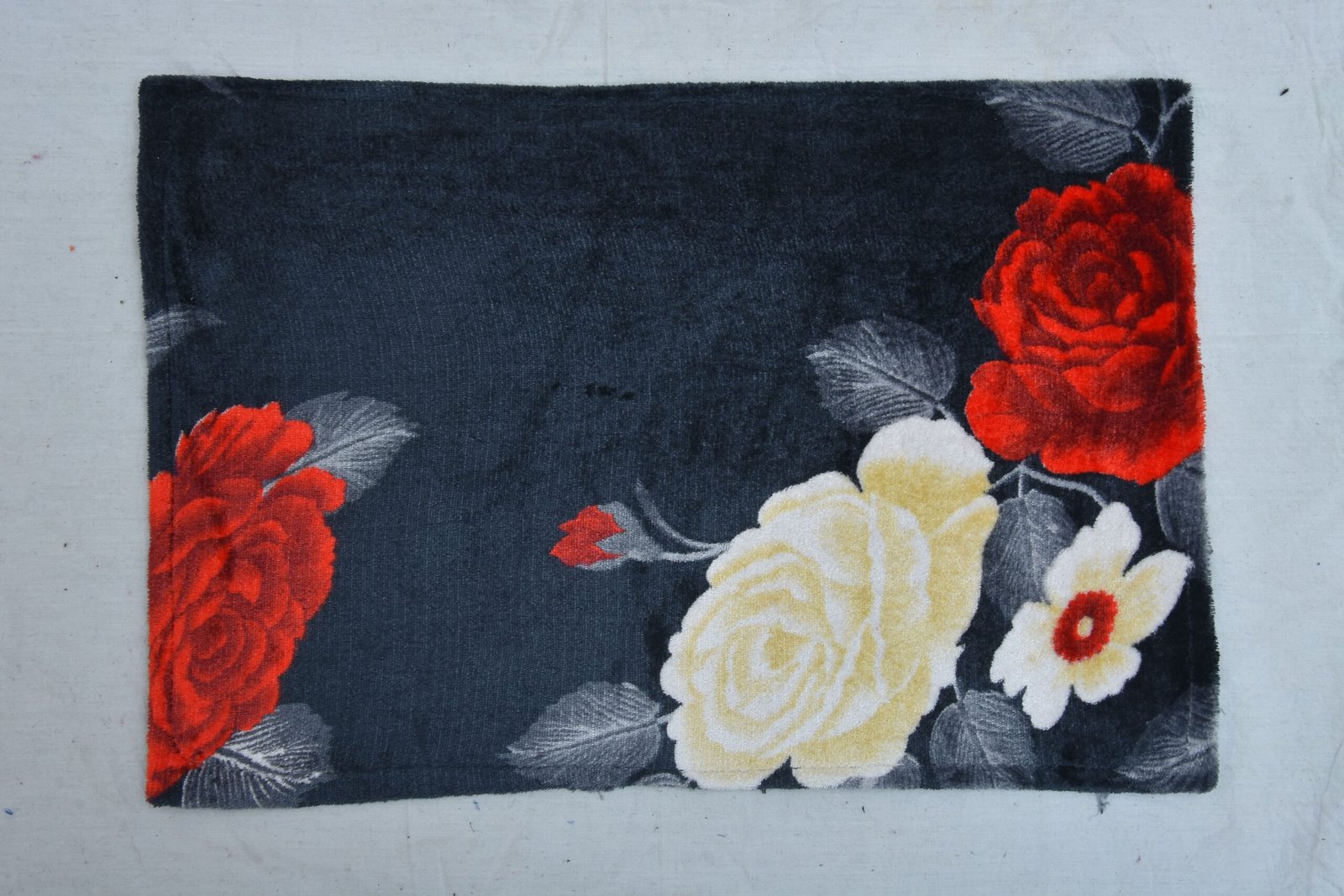Fabric Floral Print Rectangular Cushion Cover (Pack of 5)