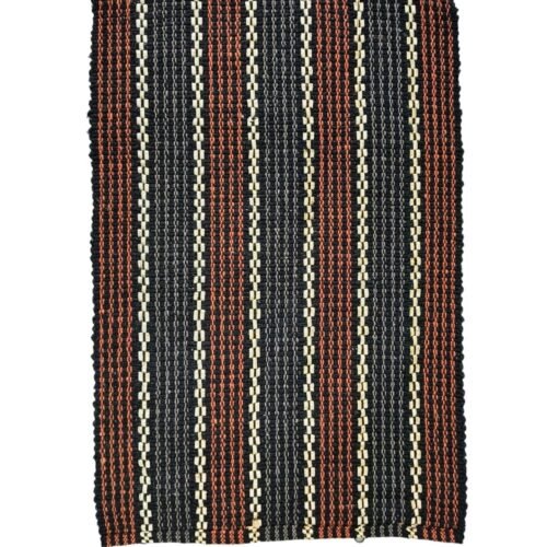 Woven Striped Pattern Floor Mat (Pack of 3)