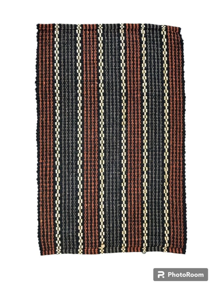 Woven Striped Pattern Floor Mat (Pack of 3)