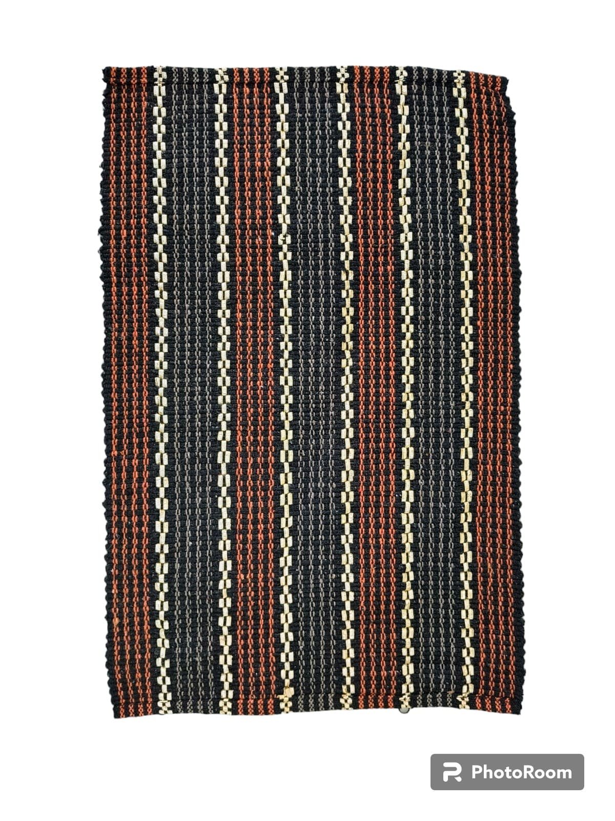 Woven Striped Pattern Floor Mat (Pack of 3)