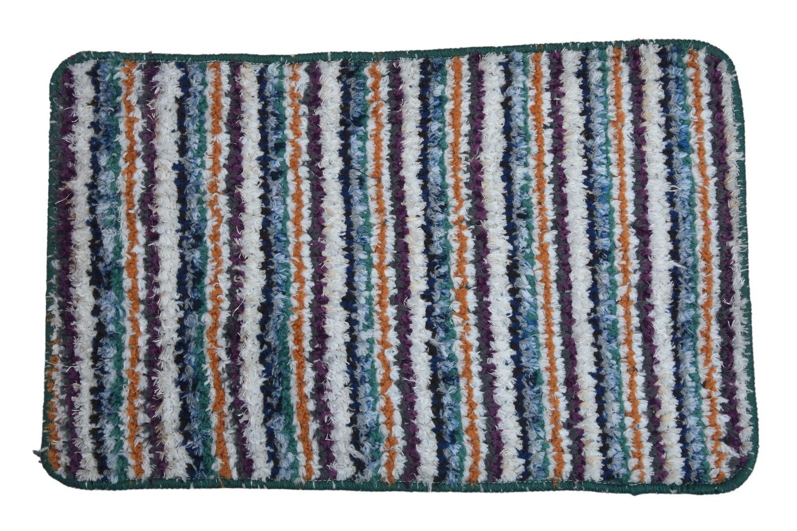 Fabric Striped Floor Mat Set (Pack of 2)