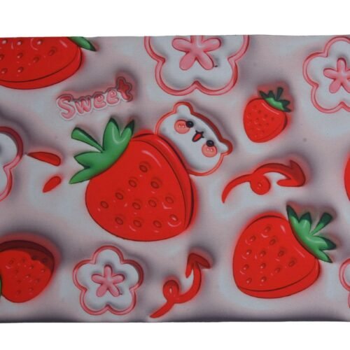 Strawberry Print Rectangular Floor Mat