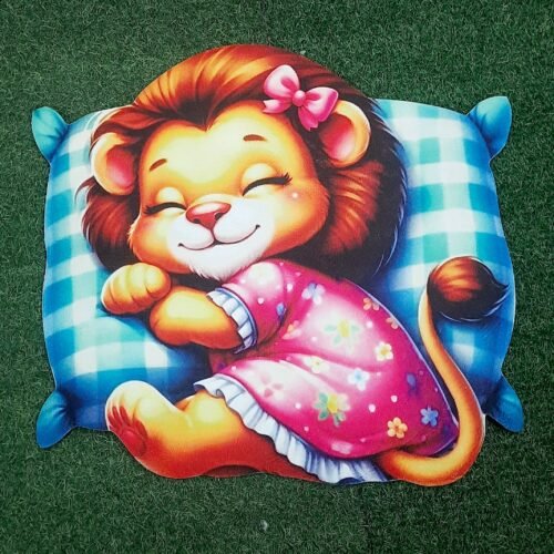 Printed Cartoon Lion Cushion