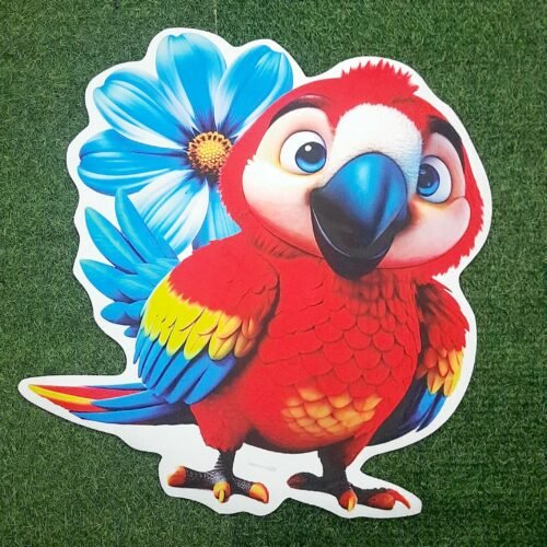 Multicolor Parrot Floral Wall Decor Sticker