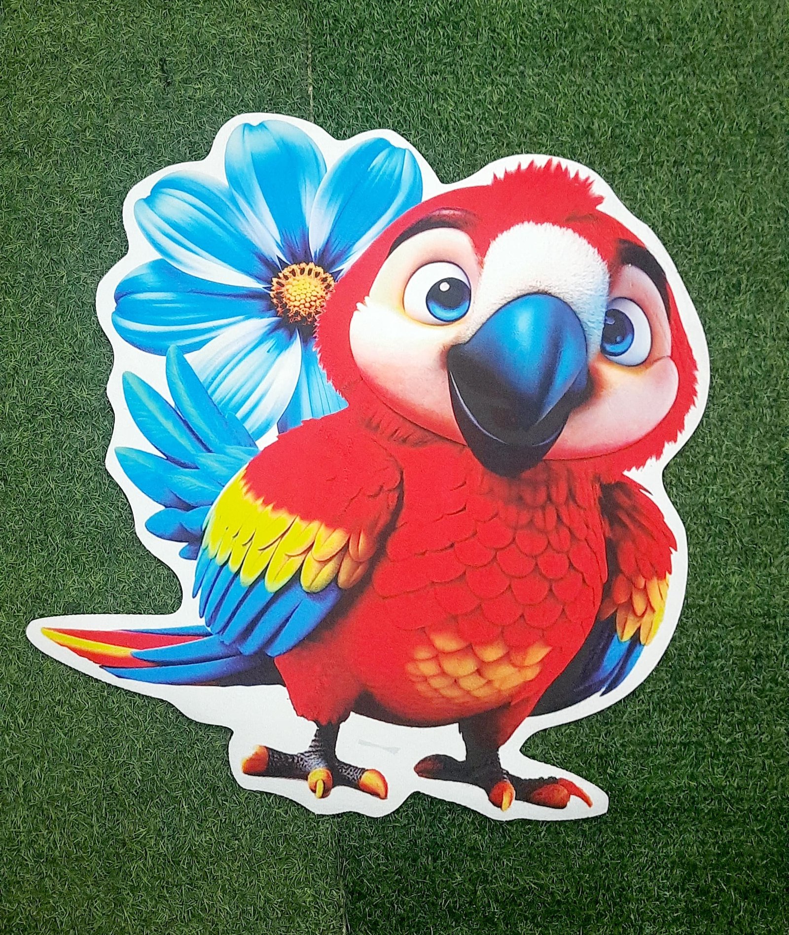 Multicolor Parrot Floral Wall Decor Sticker