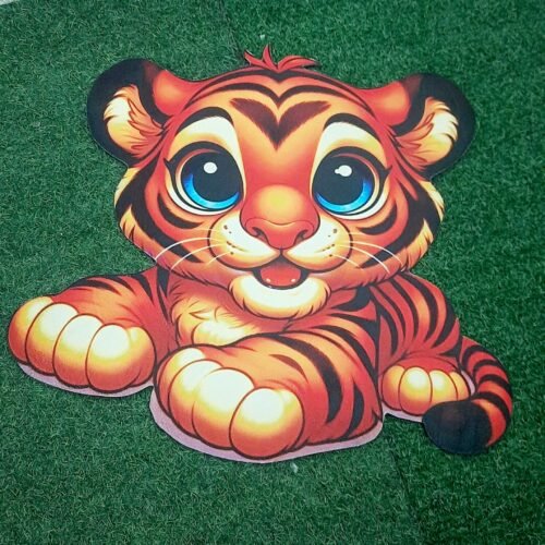 Printed Tiger Shape Floor Mat