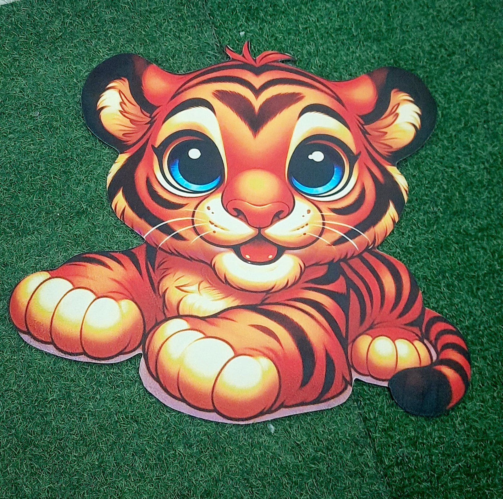 Printed Tiger Shape Floor Mat