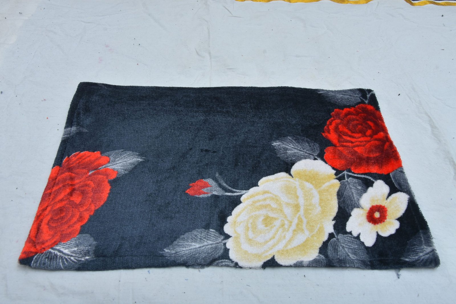 Fabric Floral Print Rectangular Cushion Cover (Pack of 5)