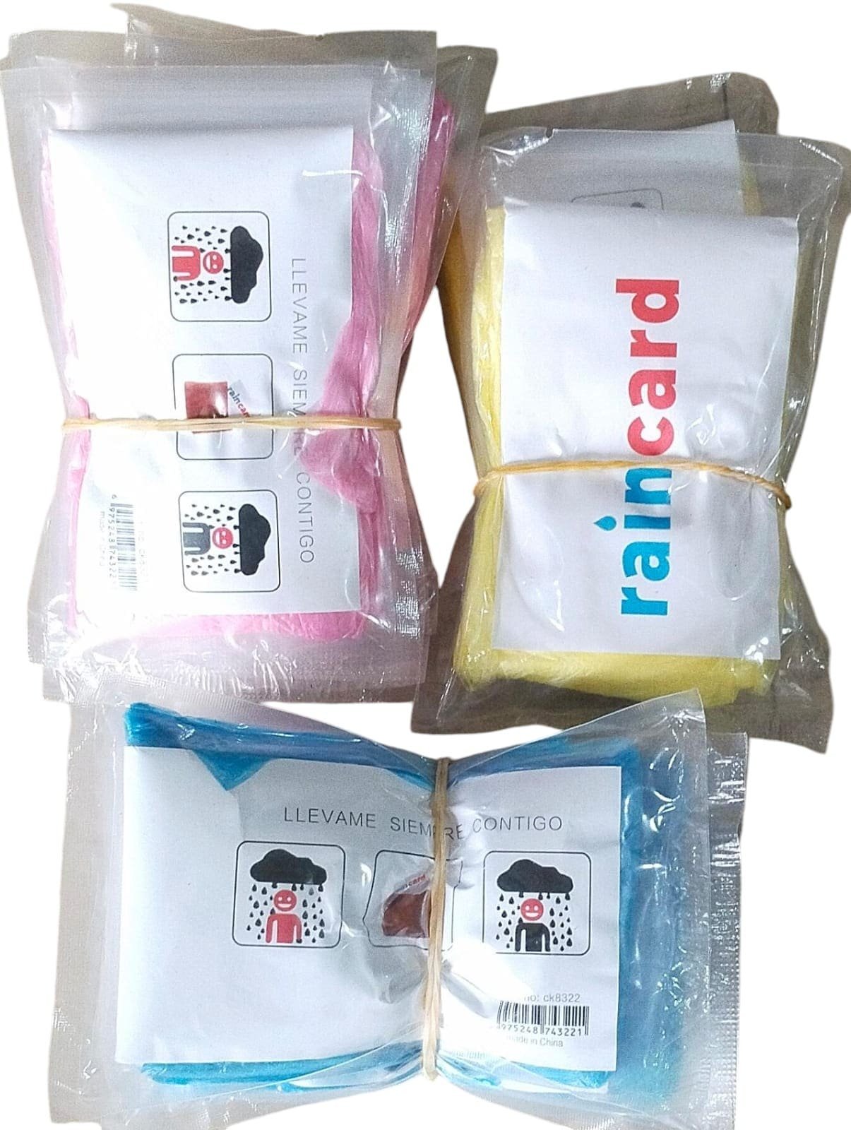 Multicolour Foldable Raincoat Set for Adults (Pack of 10)