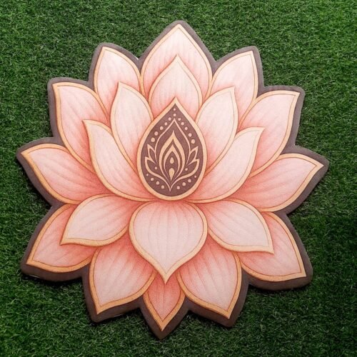 Wooden Lotus Floral Decorative Accent