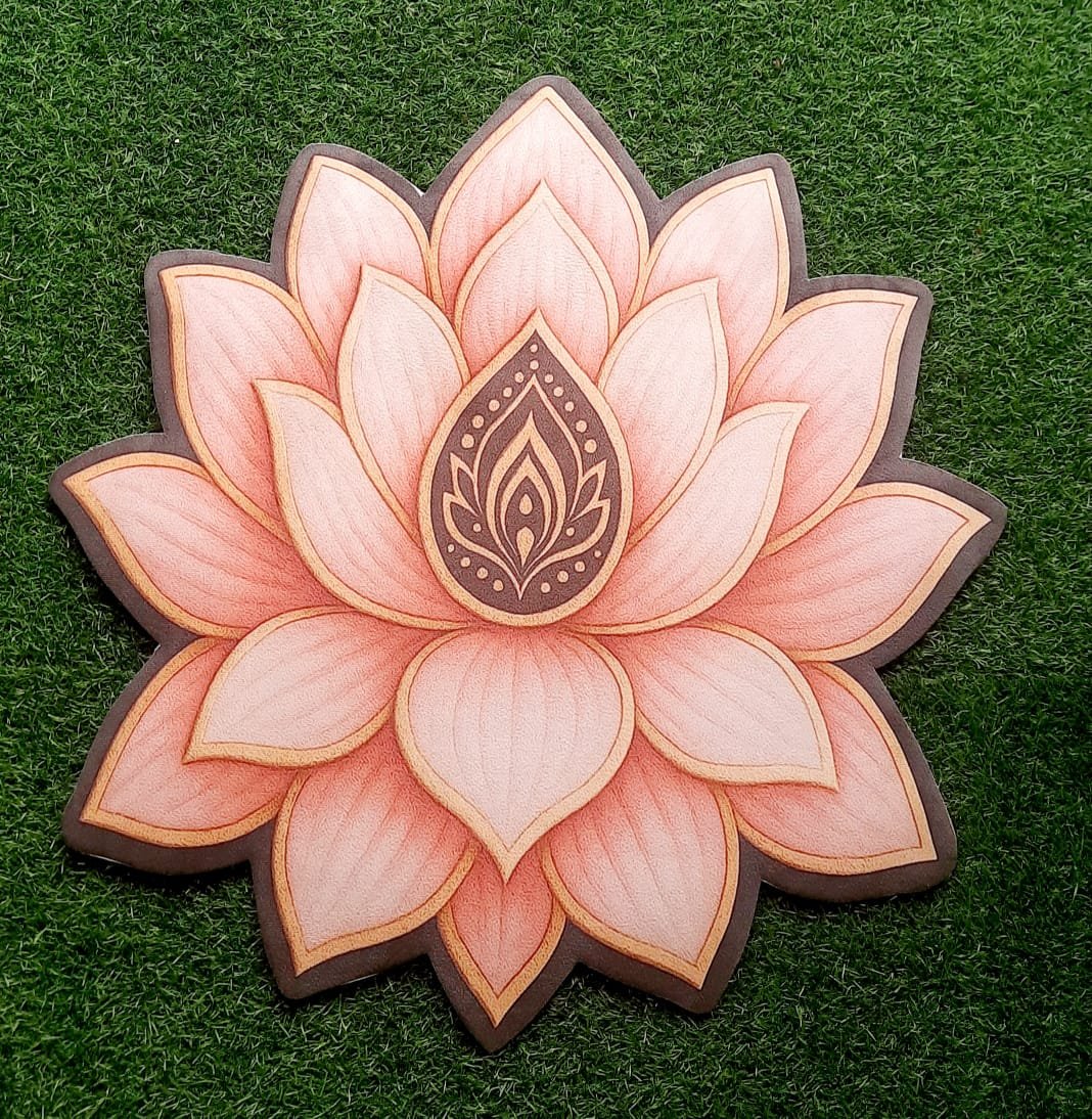 Wooden Lotus Floral Decorative Accent