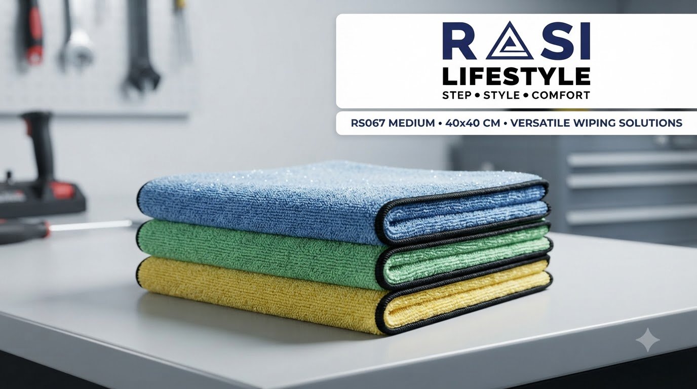 Rasi Microfiber Car Cleaning Cloth Set 40 X 40 Cm (Pack of 3)