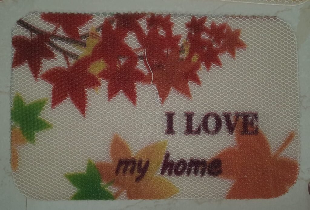 Floral Print I Love My Home Doormat