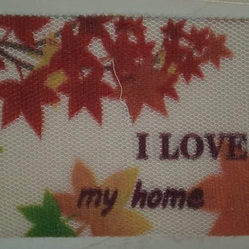Floral Print I Love My Home Doormat