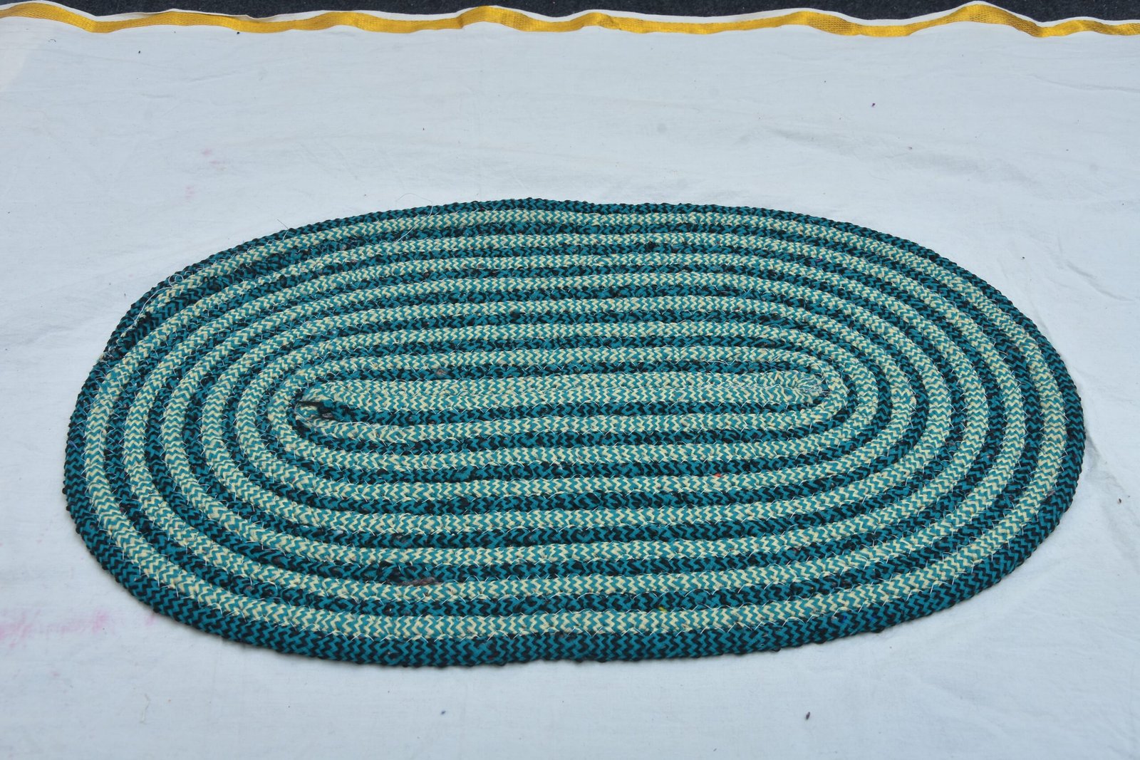 Teal Braided Oval Area Rug (Pack of 2)