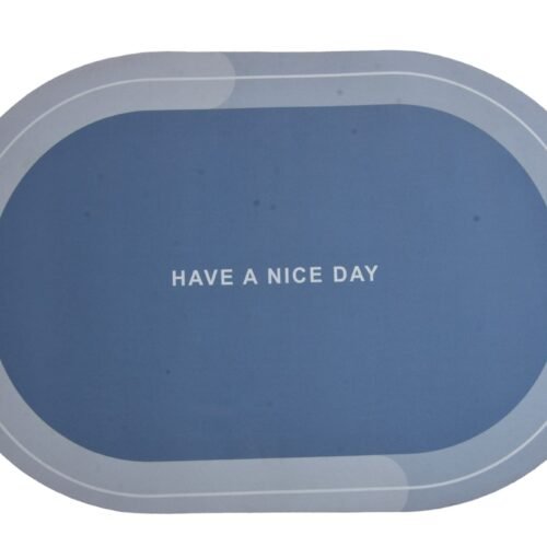 Blue Minimalist Message Serving Tray