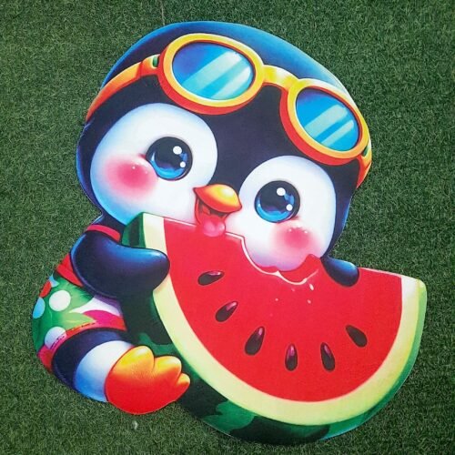 Fabric Printed Penguin Watermelon Cushion