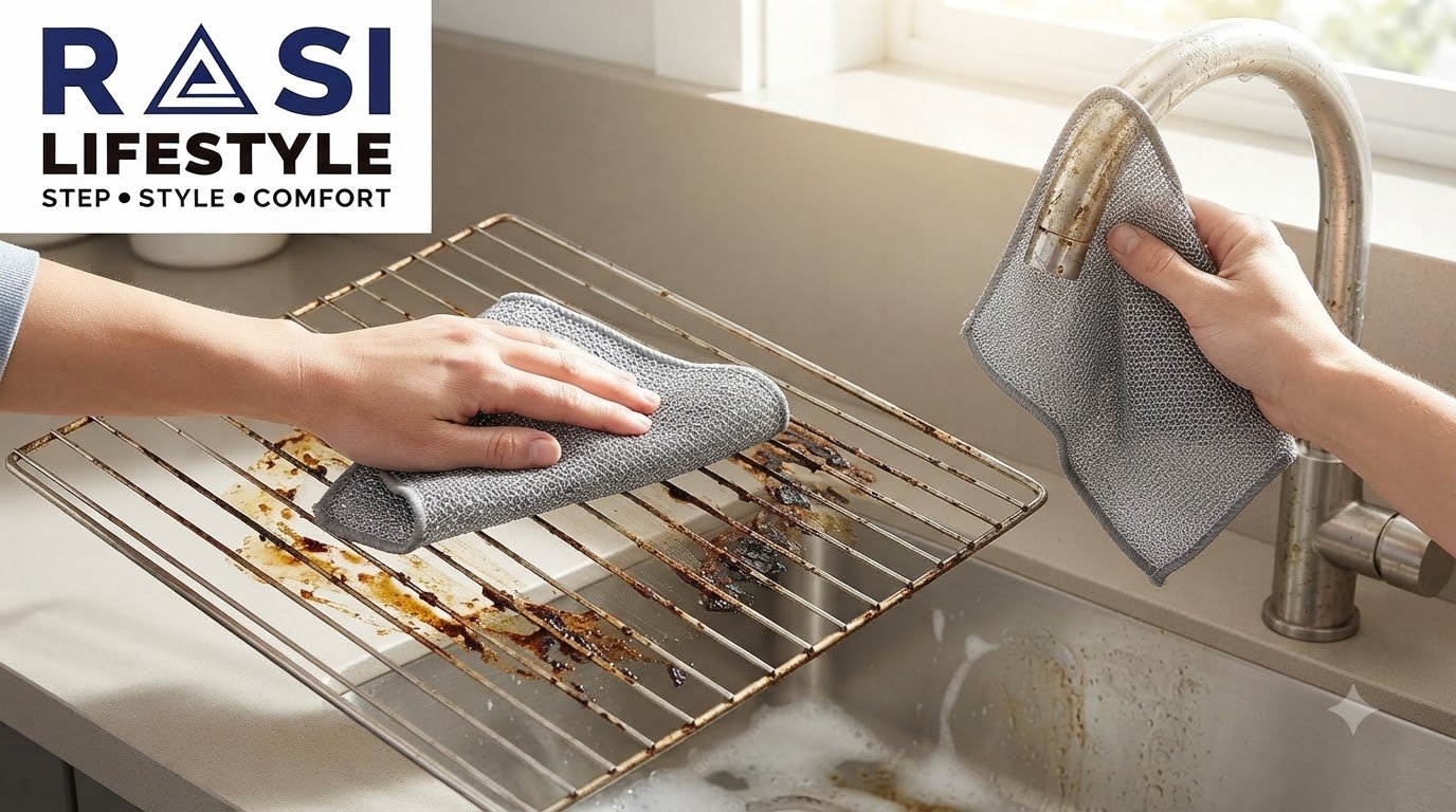 Wire Mesh Quick Dry Dish Cloth (Pack of 10)
