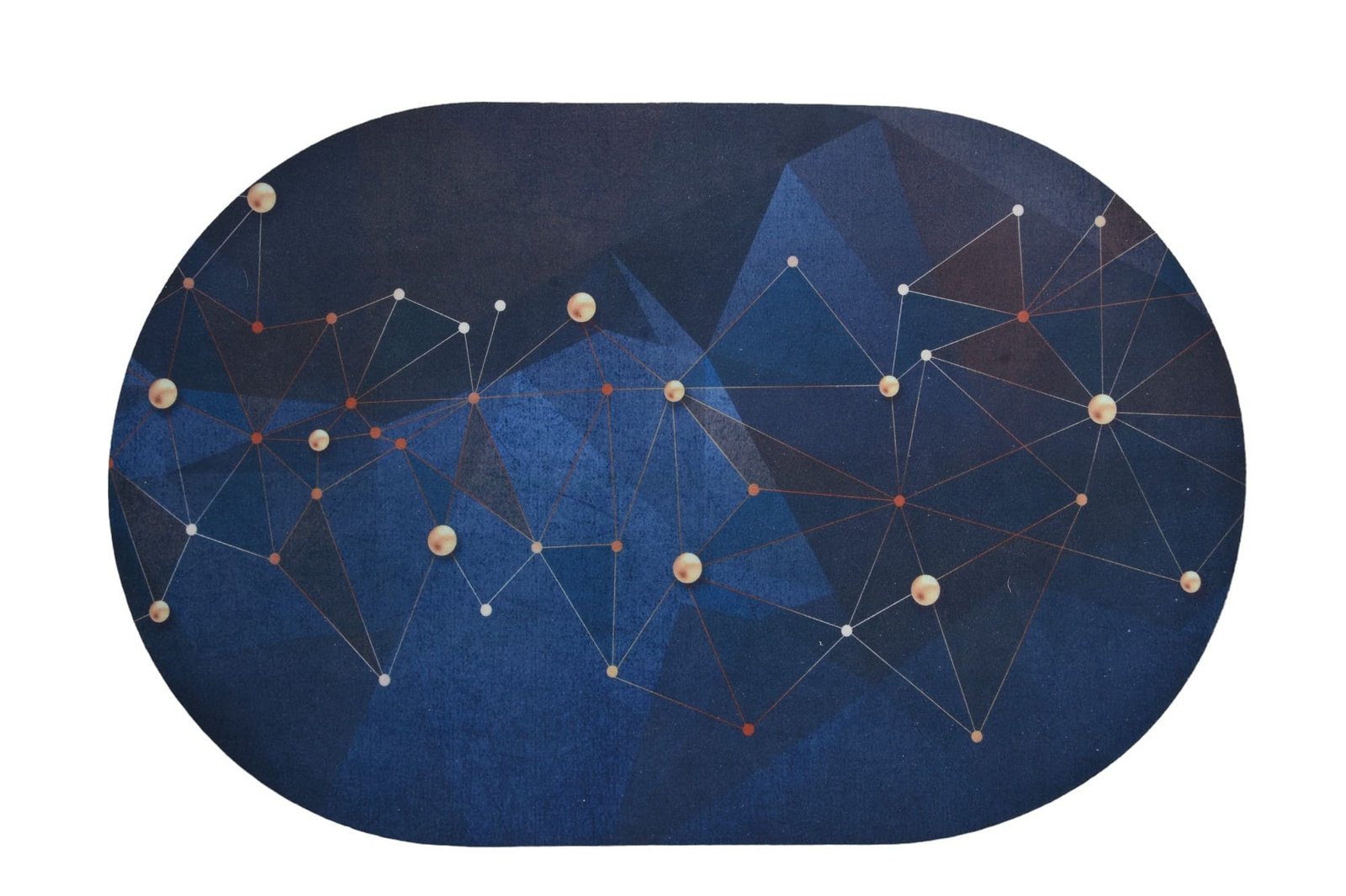 Blue Space Pattern Fabric Doormat