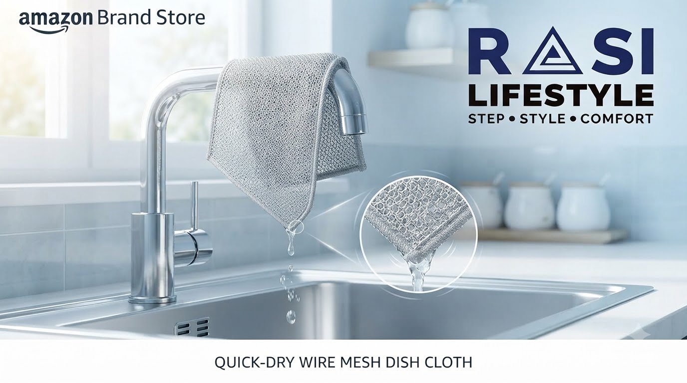 Wire Mesh Quick Dry Dish Cloth (Pack of 10)