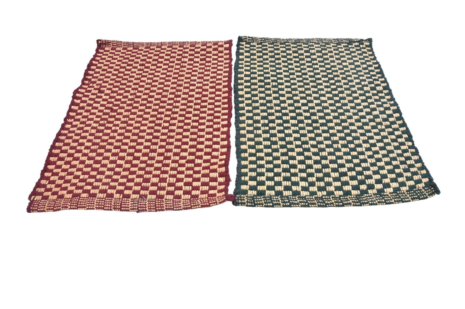 Woven Geometric Pattern Floor Mat (Pack of 2)