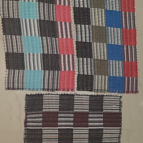 Woven Geometric Pattern Table Mats Set Of 3 (Pack of 3)