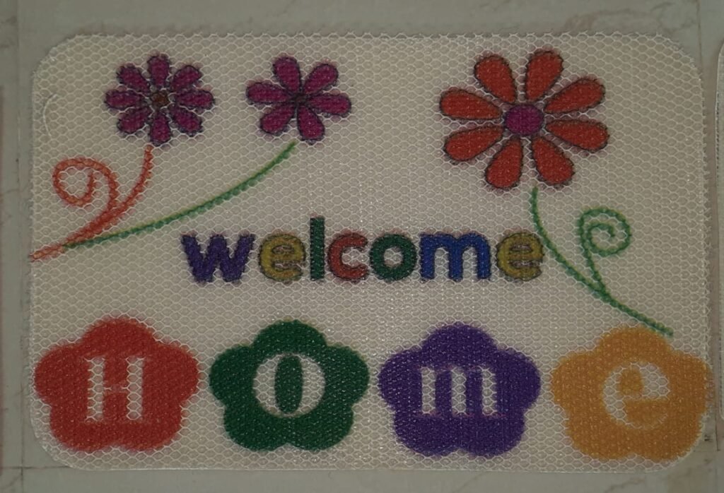Mesh Welcome Floral Doormat