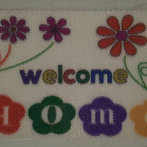 Mesh Welcome Floral Doormat