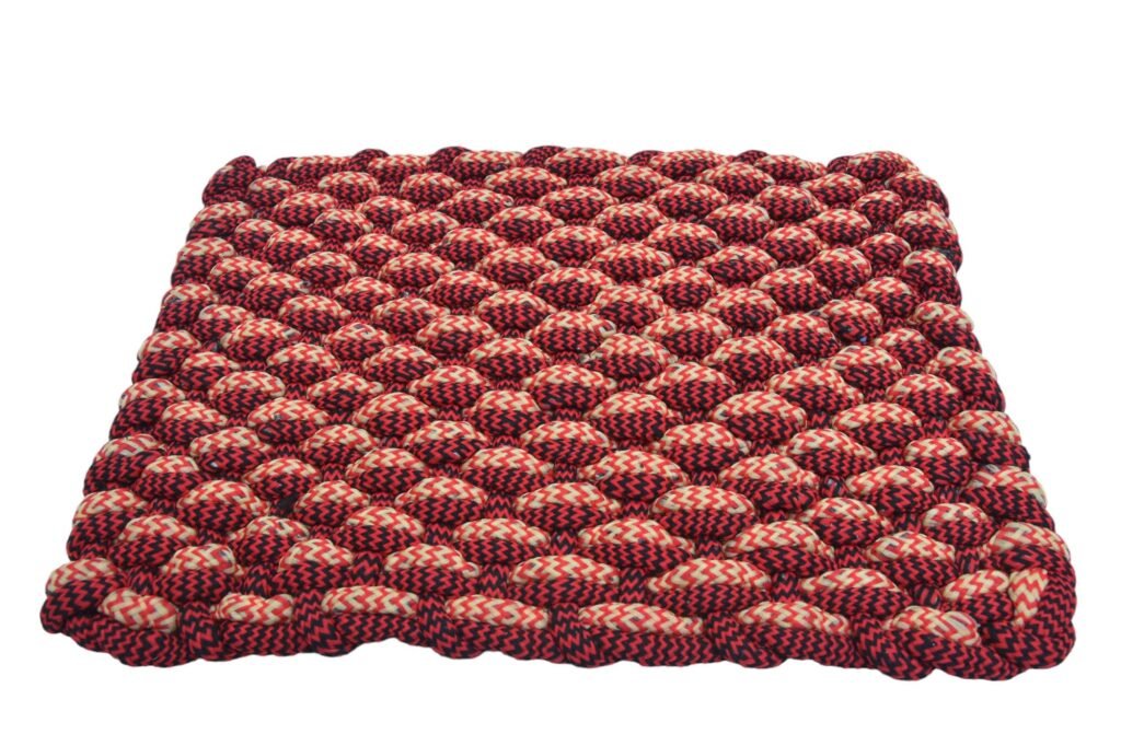Braided Multicolour Textured Doormat (Pack of 3)