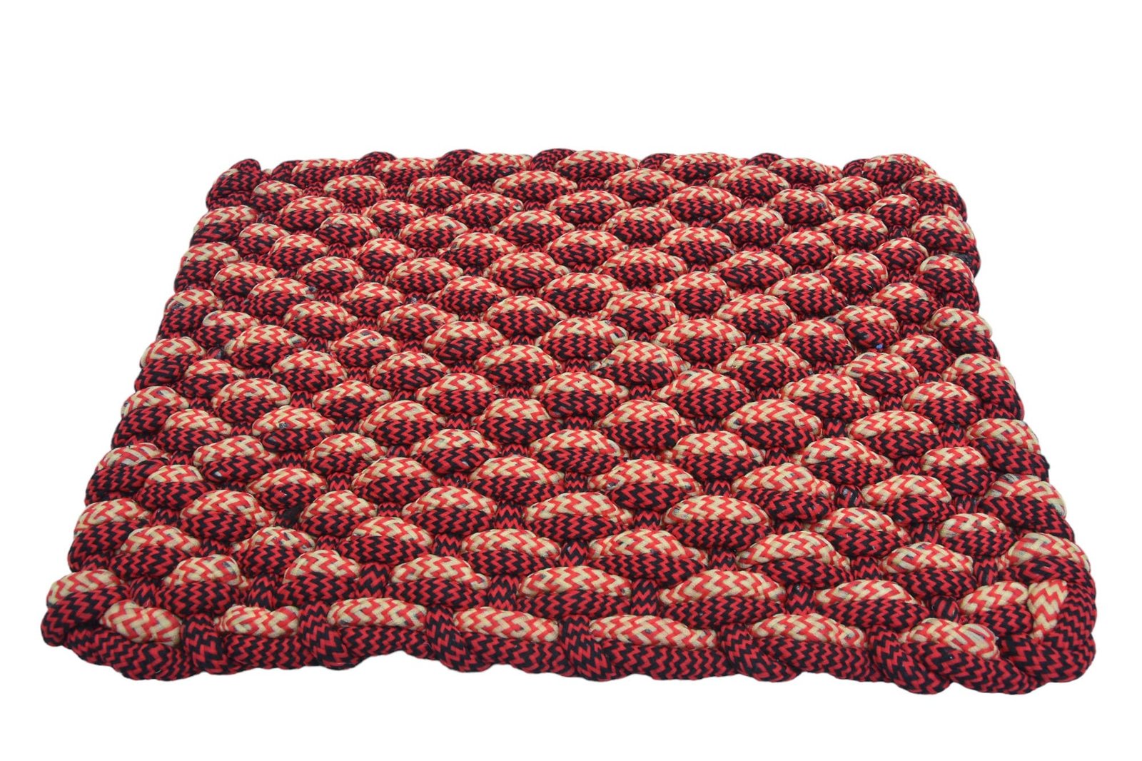 Braided Multicolour Textured Doormat (Pack of 3)
