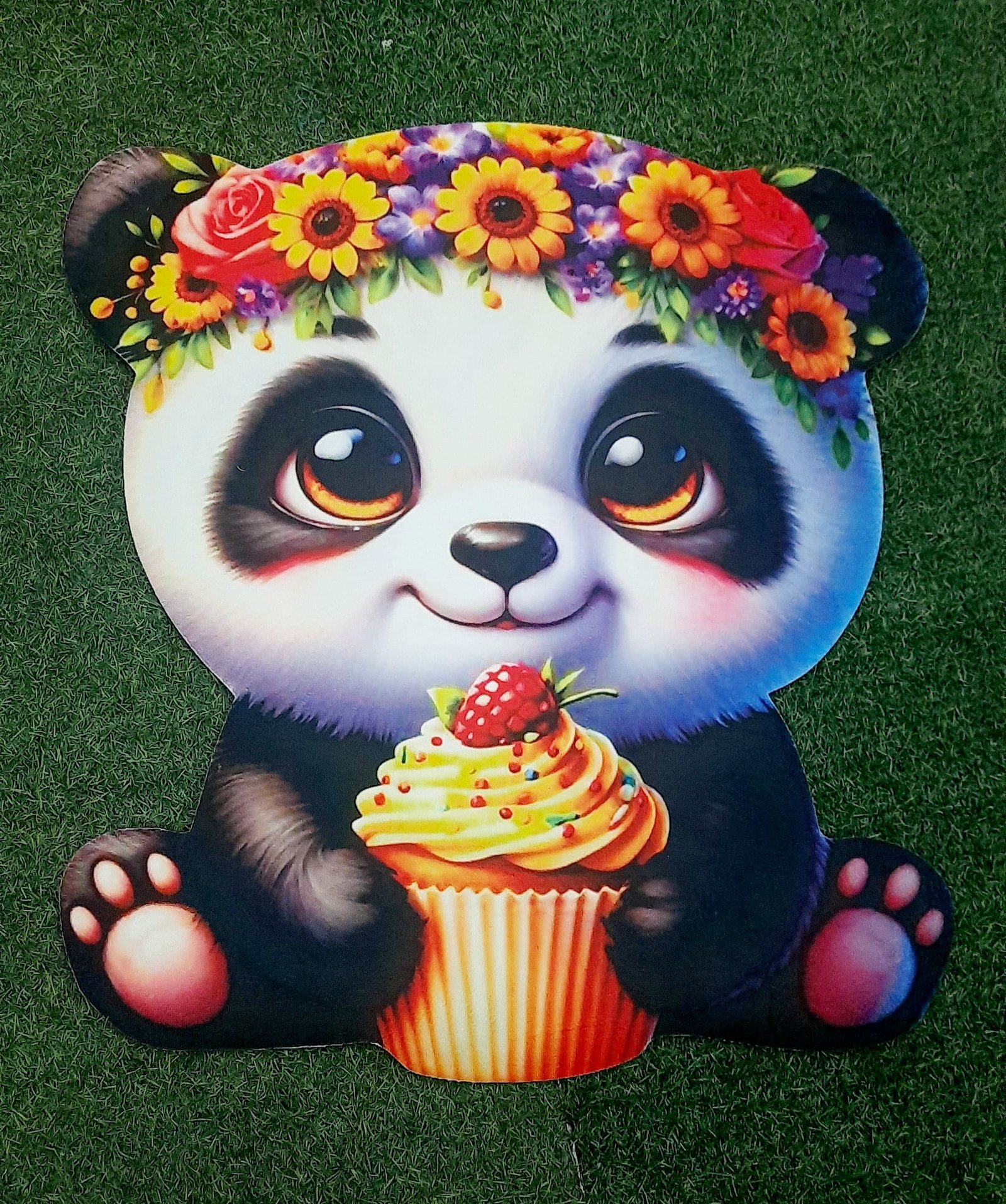 Cartoon Panda Printed Decorative Cushion