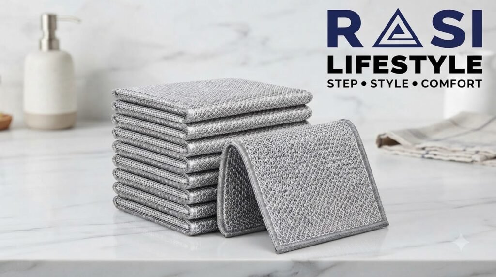 Wire Mesh Quick Dry Dish Cloth (Pack of 10)