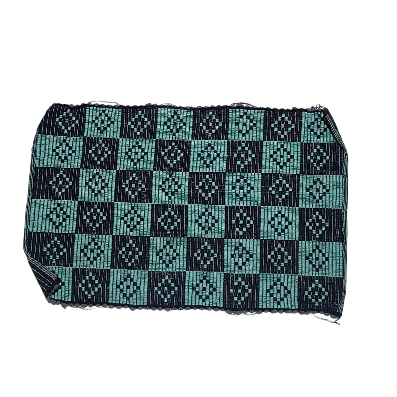 Woven Geometric Pattern Rectangular Floor Mat (Pack of 2)