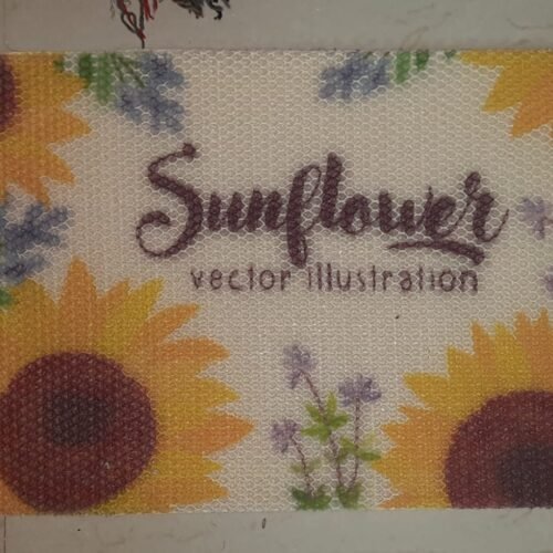 Floral Sunflower Print Rectangular Doormat