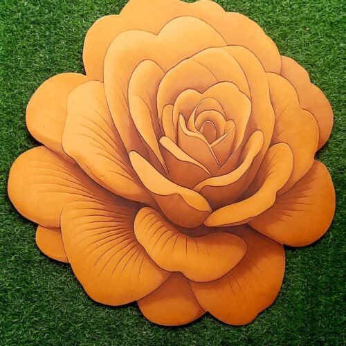 Orange Rose Artificial Flower Decor