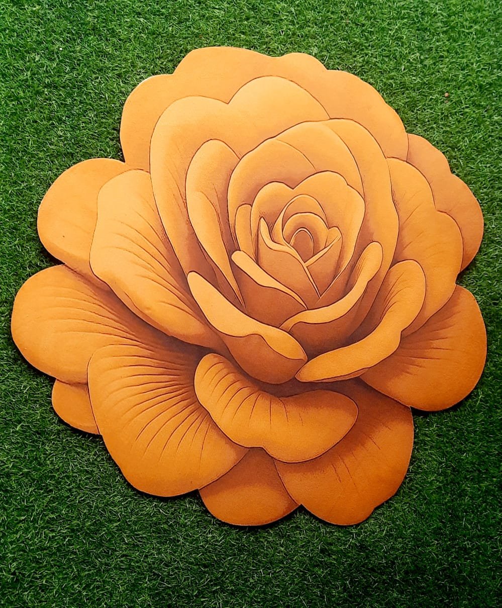 Orange Rose Artificial Flower Decor