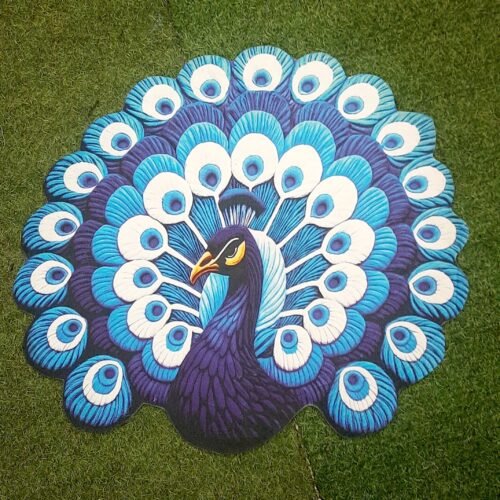 Peacock Pattern Decorative Floor Rug