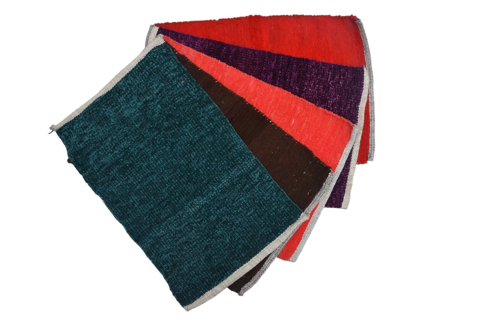 Woven Multicolour Textured Floor Mat (Pack of 3)