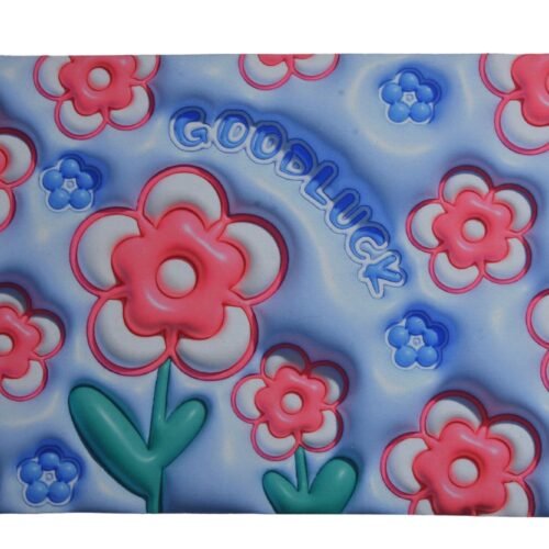 Blue Floral Print Decorative Mat