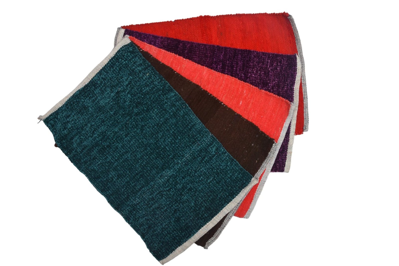 Woven Multicolour Textured Floor Mat (Pack of 3)