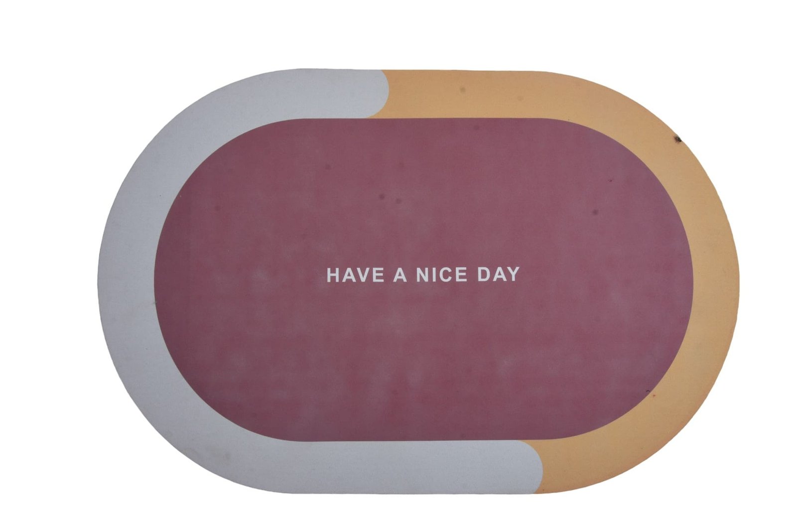 Multicolor Abstract Printed Oval Doormat