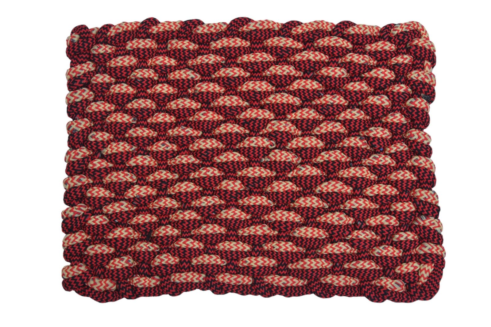 Braided Multicolour Textured Doormat (Pack of 3)