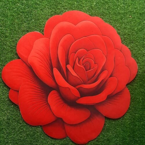 Red Layered Floral Artificial Rose Decoration