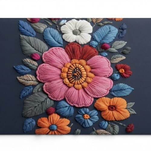 RASI Lifestyle 3d floral mat navy bloom