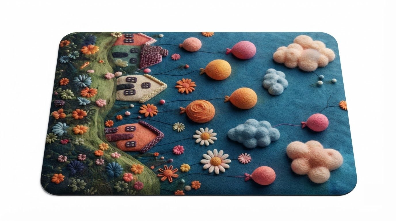 RASI Lifestyle 3d floral mat whimsical garden