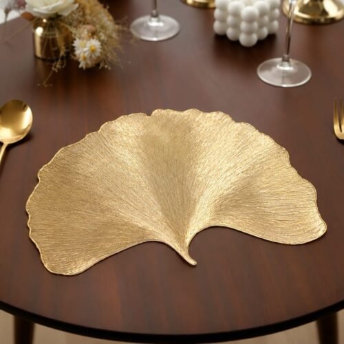 RASI Lifestyle ginkgo leaf placemat gold